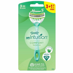 Wilkinson Ženski brijači Xtreme 3 My Intuition Comfort Sensitive, 4 komada, Zeleni