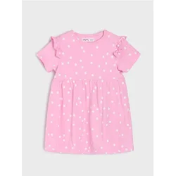 Sinsay - Pamučna babydoll haljina sa tufnicama - roze