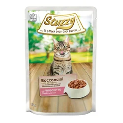 Stuzzy prelivi za mačke - komadići šunke - 85 g