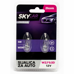 SKYCAR Sijalica 12v 5w w2/ 1x9/ 5d w5w 2 kom