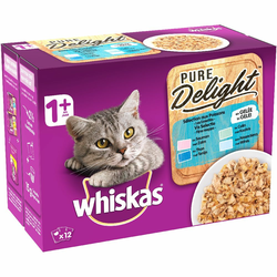 Multi pakiranje Whiskas 1+ Adult Pure Delight vrećice 12 x 85 g - Pure Delight klasični izbor u želeu