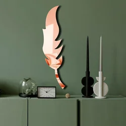 Wallity Ogledalo Ozgl524, 18x65 cm, Rose-gold