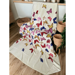 Ćebe Polar D4 sa leptirićima, 150x200cm, Bež