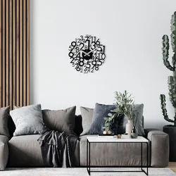 Wallity Zidni sat Enzoclock - S019, 48x48 cm