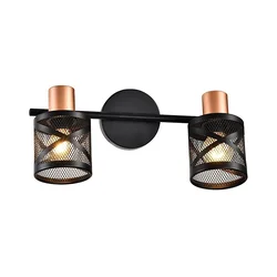 Prezent 75468 - Zidno spot svetlo ANTARES 2xE14/40W/230V crno/bakarno