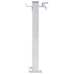 Vrtni stup za vodu 40 cm od nehrđajućeg čelika četvrtasti