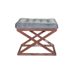 Atelier del Sofa Tabure 50x42x40cm, Bakar-Sivo