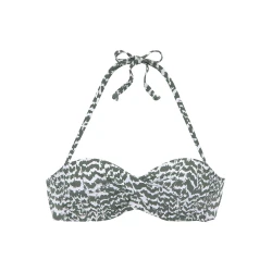 LASCANA Bikini zgornji del oliva / bela