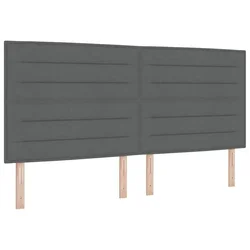 Vidaxl Vzglavje Temno siva 200 cm blago