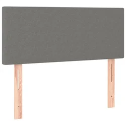 Vidaxl Box spring postelja z vzmetnico temno siva 90x190 cm blago