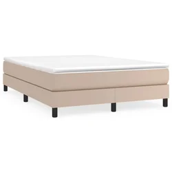 Okvir za krevet s oprugom boja cappuccina 140x190 cm od umjetne kože