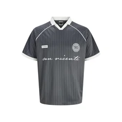 JACK & JONES Majica JCOETERNA temno siva/bela