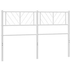 Vidaxl Kovinsko nadomestno vzglavje belo 135 cm