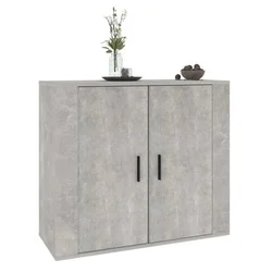 Komoda siva boja betona 80 x 33 x 70 cm od konstruiranog drva