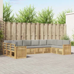 Set vanjskih sofa 10 pcs Bijela i svjetlosiva