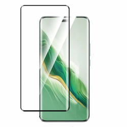 3x ukrivljeno zaščitno steklo 3D za Honor Magic 7 Pro 5G – črno – 2+1 brezplačno
