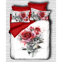 Lessentiel Maison Komplet posteljina 167, 160x220cm, Belo-crvena