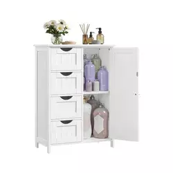 Songmics Kopalniška omarica 35x65x90 cm Bela