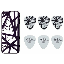 Dunlop EVH White with Black Stripes Pick Tin