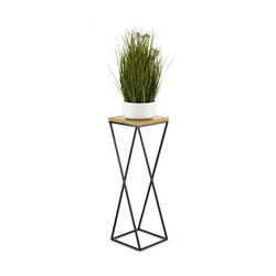 Stalak za cveće LOFT 70x24 cm crna/smeđa