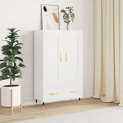 Visoka komoda bijela 69,5 x 31 x 115 cm od konstruiranog drva
