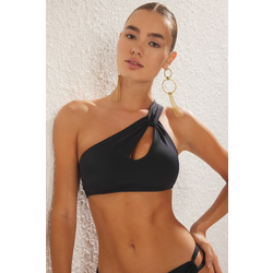 Trendyol Black*001 Straight Strappy Bikini Top