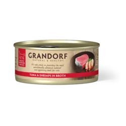 Grandorf Cat Grain Free Konzerva Fileti Tune & Škampi, hrana za mačke 70g