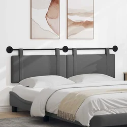 vidaXL Visoki naslon za glavo Temno siva 190 x 55 x 5 cm blago