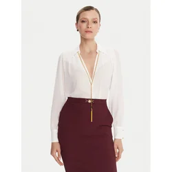 Elisabetta Franchi Bluza CA-133-57E2-V400 Bela Regular Fit