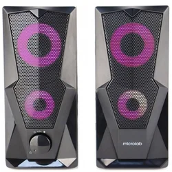 MICROLAB Stereo zvučnici B-27 RGB USB pwr, 3.5 mm crni