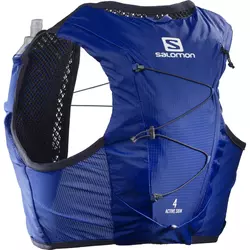 Prsluk za trčanje Salomon Active Skin 4 With Flasks Veličina ledja ruksaka: L / Boja: plava