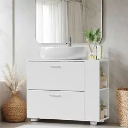 Songmics Kopalniška omarica 30x80x64 cm Bela