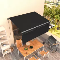 Tenda na ručno uvlačenje s roletom 3,5 x 2,5 m antracit