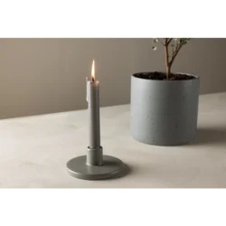 Venture Design Sveča Bette 12x5 cm siva, kamnito posodje