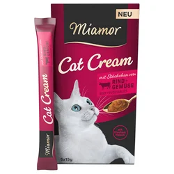Miamor Cat Cream govedina + zelenjava - Varčno pakiranje 55 x 15 g