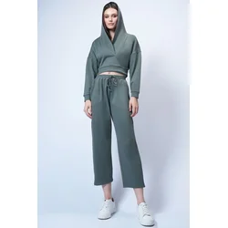 Trend Alacati Stili Ženski komplet duks i pantalone Alc-X13268, Zeleni
