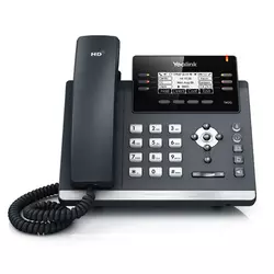 Yealink SIP-T42G, Ultra-elegant Gigabit IP Phone 2.7 192x64-pixel graphical LCD, Optima HD voice, 2x Gigabit LAN Ports (PoE), EHS Support, 12 SIP accounts, Up to 15 Paperless DSS Key, without PSU (SIP-T42G)