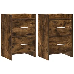 Noćni ormarići 2 pcs Dimljeni hrast 40 x 30 x 60 cm