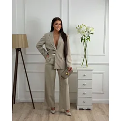 Squareonline Ženske pantalone Beige Comfort, Bež