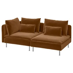 SÖDERHAMN Sofa trosed, bez stranice/Alhamn tamna žutosmeđa