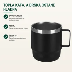 Castelli Termo šolja Kava, 180 ml, Crna