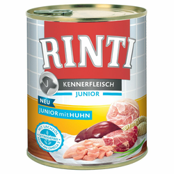 24x800g RINTI Kennerfleisch Junior hrana za pse, piščanec