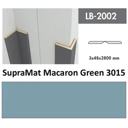 Profil Zidni MDF LB-2002 SupraMat Macaron Green (3015) 2800x48x3mm ( 026-063 )
