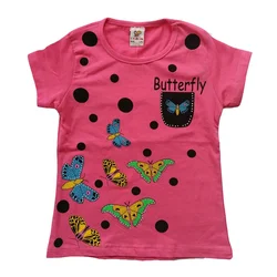VRABAC Majica za devojčice Butterfly, Roze