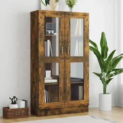 Vitrina boja dimljenog hrasta 82,5 x 30,5 x 185,5 cm drvena