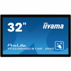 iiyama 32 PCAP Bezel Free 12-Points Touch Screen, 1920x1080, AMVA3 panel, VGA, DVI, 425cd/m2, 3000:1, 8ms, Landscape or Portrait mount, USB Touch Interface, VESA 200x200mm, MultiTouch with supported (TF3222MC-B2)