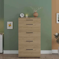 Hanah Home Komoda Sfn-550-Ff-1, 60x108x44 cm, Boje hrasta