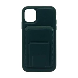 Maska za telefon LEATHER MAGSAFE WALLET za Iphone 11, Zelena