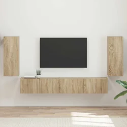 Set TV komoda 4 pcs Sonoma hrast Konstruirano drvo