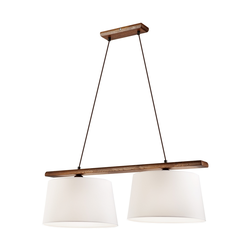 Luster na sajli AIDA 2xE27/60W/230V O 35 cm hrast/orah